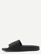 Shein Black Faux Leather Bee Embordery Slippers