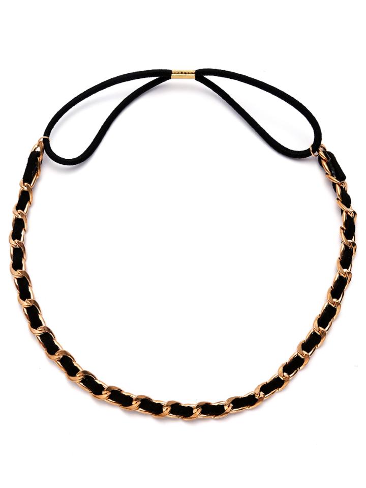 Shein Curb Chain With Faux Suede Hair Chain
