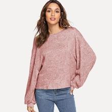Shein Dropped Shoulder Slub Sweater