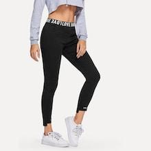 Shein Letter Tape Panel Jeans