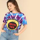 Shein Plus Spiral Tie Dye Tee