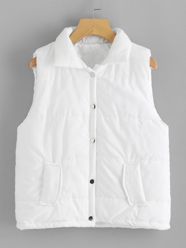 Shein Slanted Front Pockets Vest