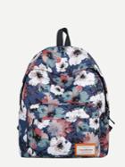 Shein Floral Print Pocket Front Backpack