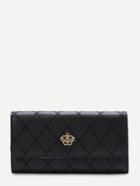Shein Black Crown Design Fold Wallet