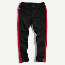 Shein Men Zip Hem Pocket Patched Tape Pants
