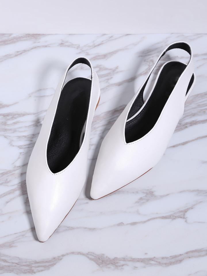 Shein Pointed Toe Sling Back Flats