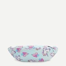Shein Unicorn Print Zipper Bum Bag