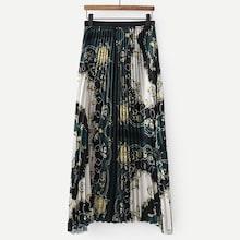 Shein Paisley Print Pleated Skirt