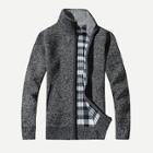 Shein Men Zip Up Confetti Sweater