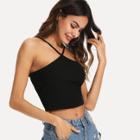 Shein Crop V-strap Halter Top