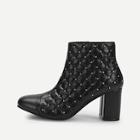 Shein Rivet Detail Heeled Ankle Boots