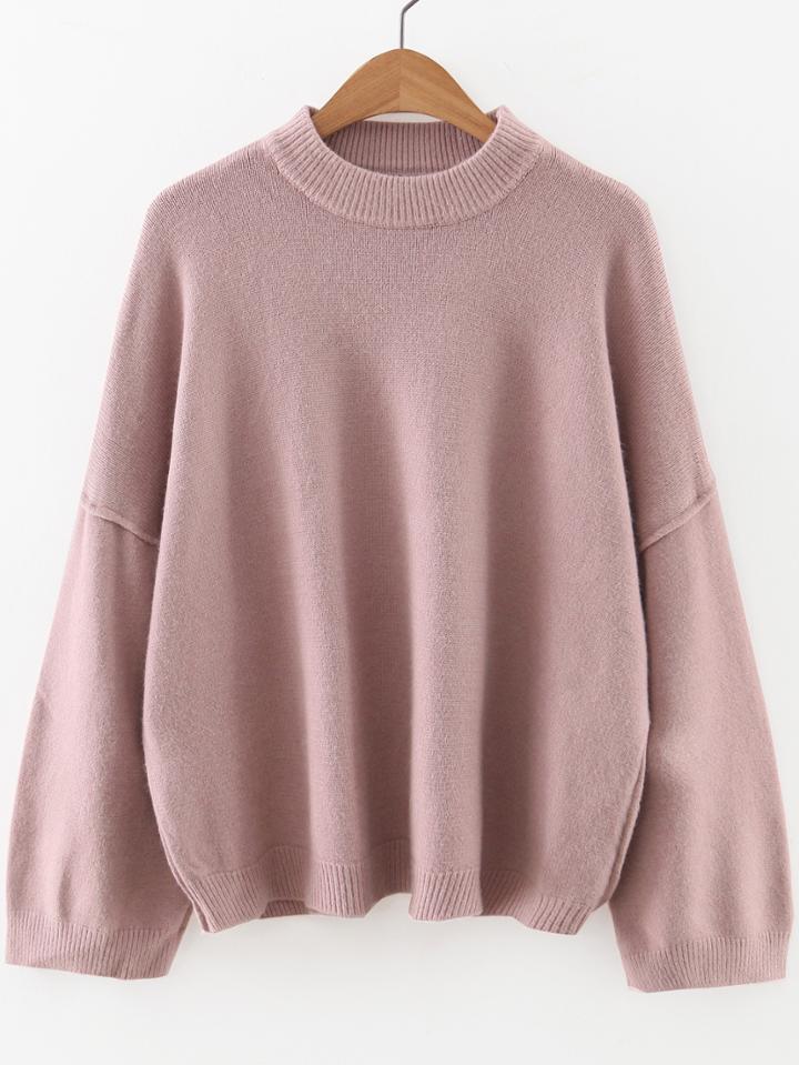 Shein Crew Neck Drop Shoulder Sweater