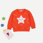 Shein Toddler Boys Star Pattern Embroidery Detail Sweatshirt