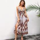 Shein V Neckline Geo Print Split Romper