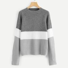 Shein Color Block Raglan Sleeve Jumper