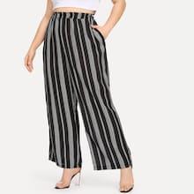 Shein Plus Stripe Wide Leg Pants
