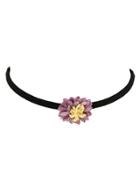 Shein Purple Simple Model Flower Pendant Choker Necklace
