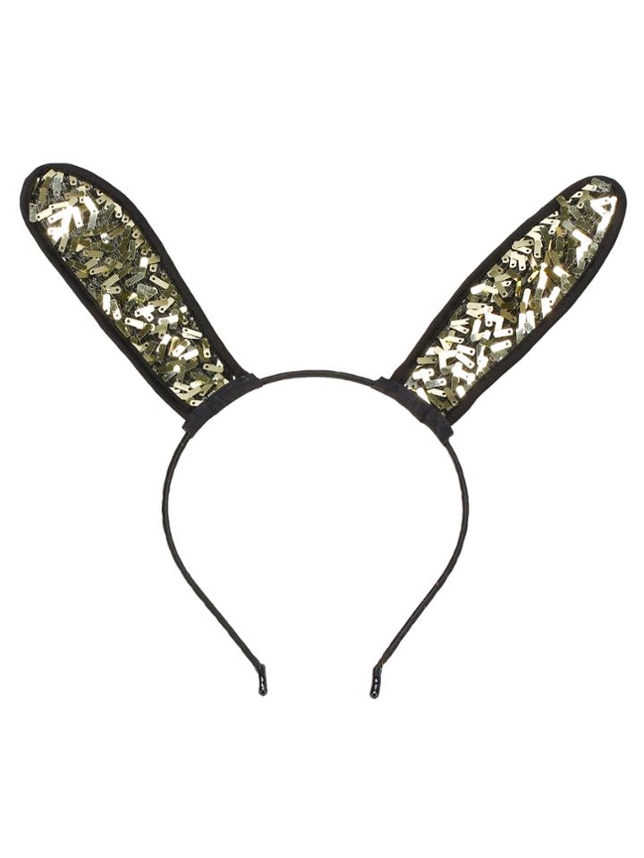 Shein Metallic Rabbit Ear Headband