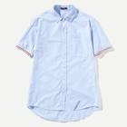 Shein Men Contrast Striped Trim Shirt