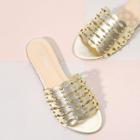 Shein Laser Cut Rivet Detail Slides