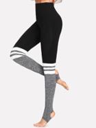 Shein Two Tone Stirrup Leggings