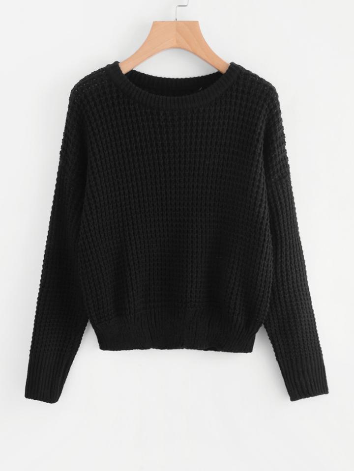Shein Drop Shoulder Loose Knit Sweater