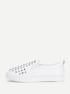 Shein Studded Decorated Pu Slip On Sneakers