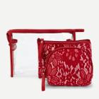 Shein Lace Overlay Combination Makeup Bag
