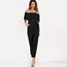 Shein Off-shoulder Ruffle Jumpsuit