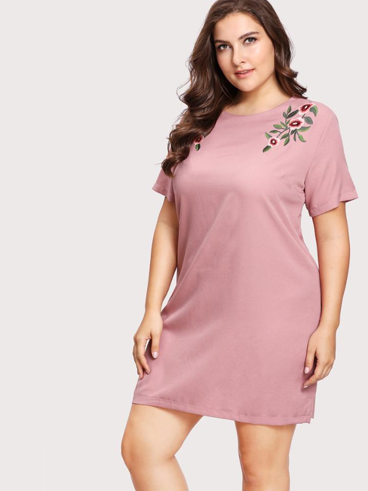 Shein Symmetrical Embroidered Dress