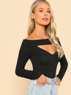 Shein V Neck Solid T-shirt