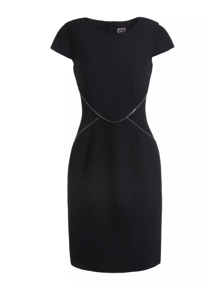 Shein Black Round Neck Short Sleeve Bodycon Dress