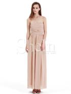 Shein Apricot Modest Sleeveless Bra Bustier Young Trending Posh Beautiful Maxi Dress