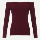 Shein Slim Fitted Bardot Sweater