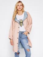 Shein Both Sides Wear Letter Print Back Coat