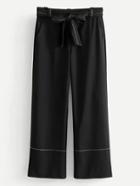 Shein Contrast Stitching Self Tie Pants