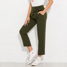 Shein Tie Side Solid Pants
