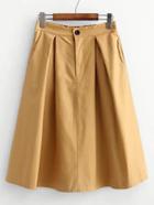 Shein Knee Length Pleated Skirt