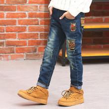 Shein Boys Geo Embroidered Jeans