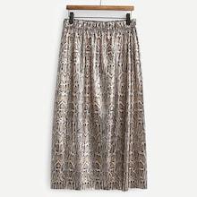 Shein Snakeskin Print Straight Skirt