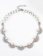 Shein Silver Bead Diamond Necklace