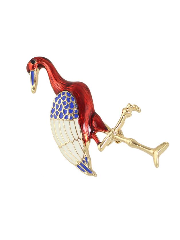 Shein Colorful Enamel Big Bird Brooches