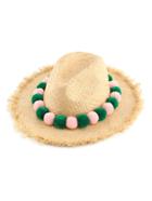 Shein Pom Pom Design Straw Beach Hat
