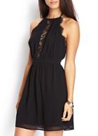 Shein Black Halter Backless With Lace Dress