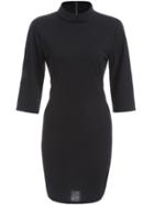 Shein Black High Neck Slim Bodycon Dress