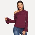 Shein Bell Sleeve One-shoulder Blouse