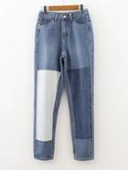 Shein Contrast Panel Jeans