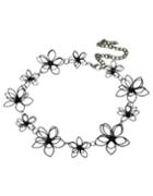 Shein New Fashion Alloy Pretty Women Black Flower Necklace