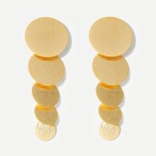 Shein Layered Round Drop Earrings