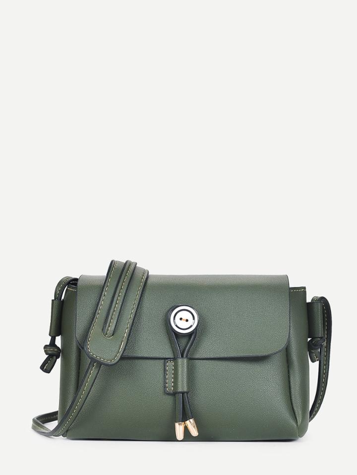 Shein Button Decor Flap Shoulder Bag
